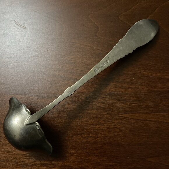 Antique Madsen & T Baagoe Electroplate Silver Danish Gravy Sauce Ladle 5.5” - Picture 4 of 14